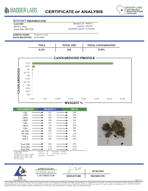 Tropicana Cookies - THCA - PREMIUM